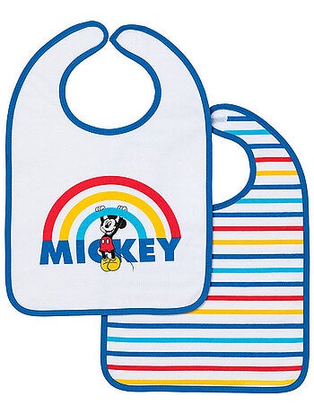 Mickey lot de 2 bavoirs 1er âge