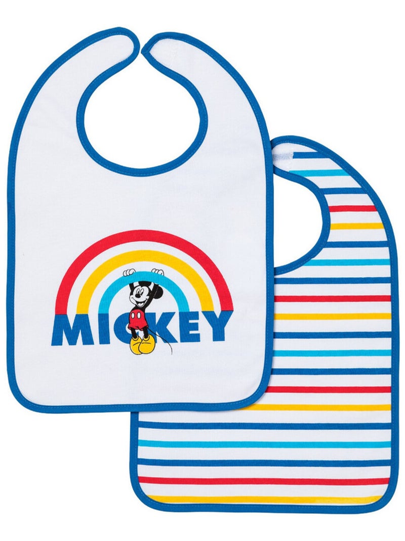 Mickey lot de 2 bavoirs 1er âge Multicolore - Kiabi
