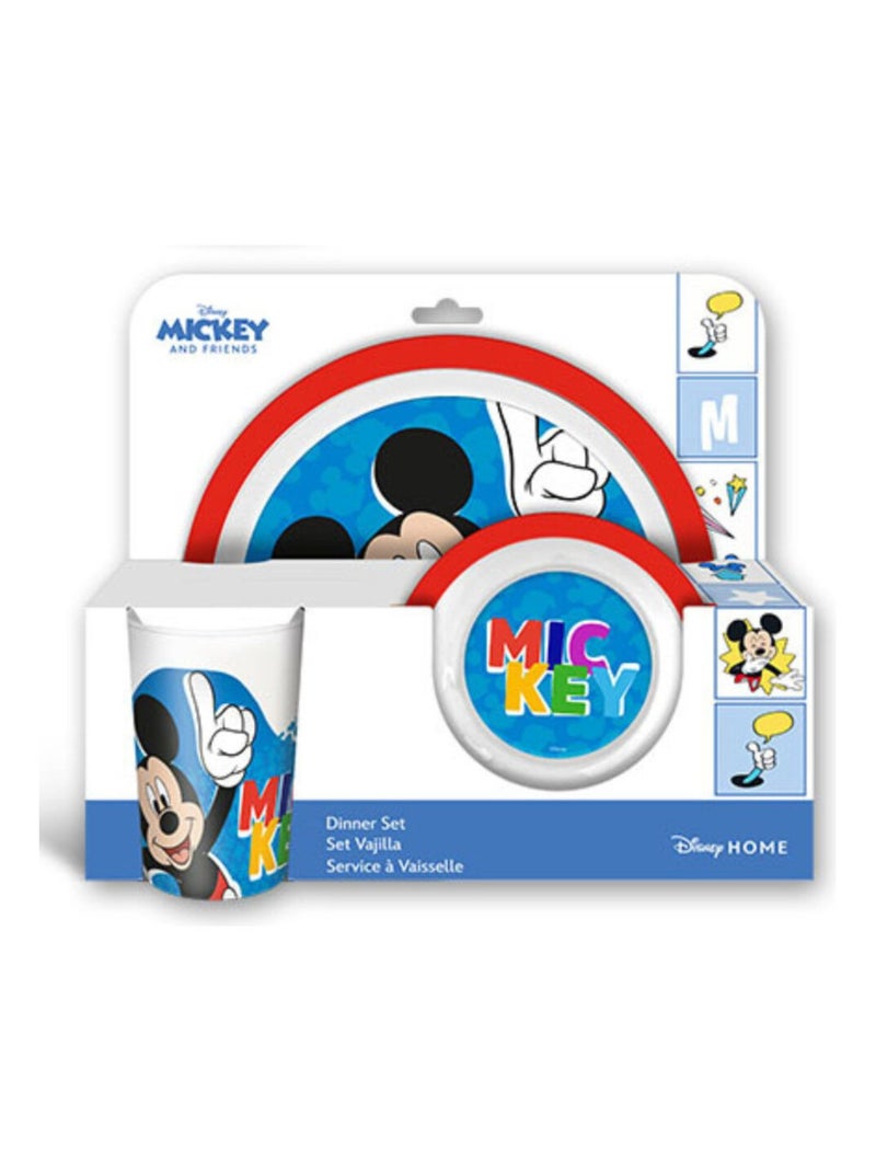 Mickey Mouse - Ensemble Repas Pour Enfant Multicolore - Kiabi