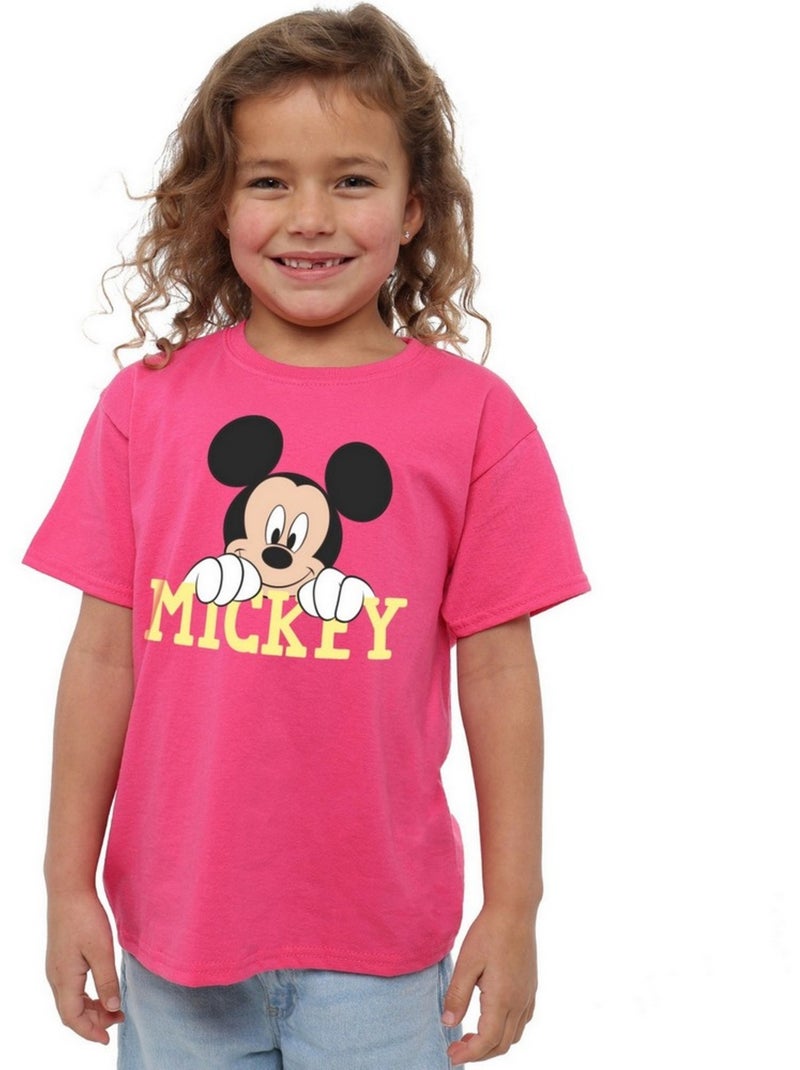 Mickey Mouse - T-shirt CUTE (Mickey Mouse) Rose fushia - Kiabi