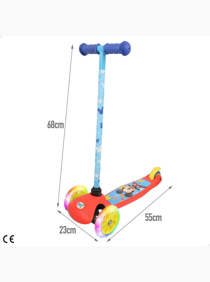 Mickey trottinette 3 roues 55x23x68 cm max. 20 kg avec lumières et freins N/A - Kiabi