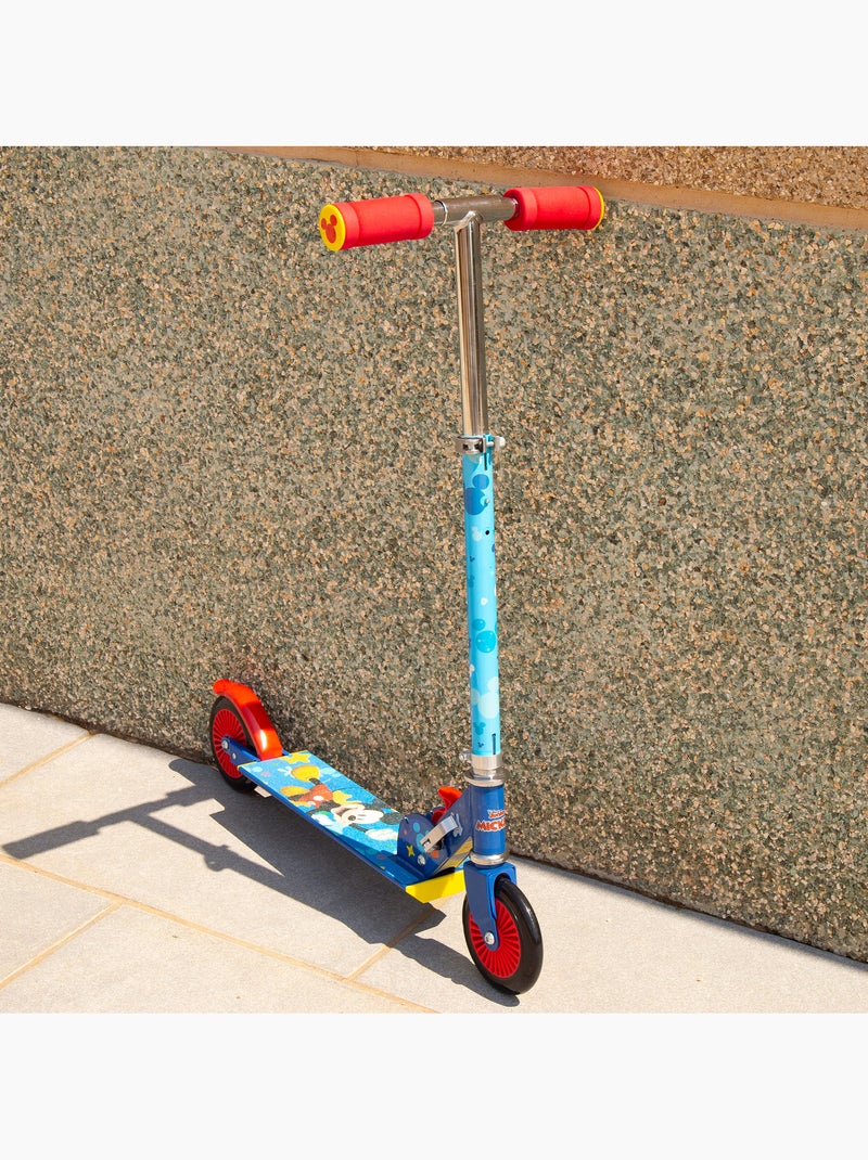 Mickey trottinette pliable 2 roues 65x30x75-82 cm max. 50 kg avec frein N/A - Kiabi