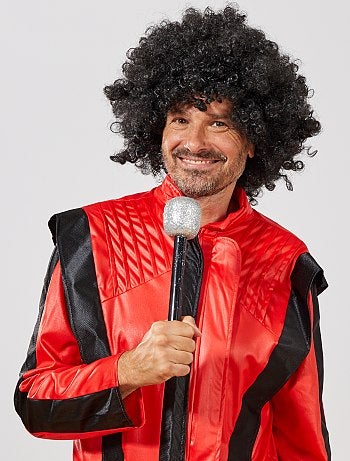 Micro de chanteur à paillettes