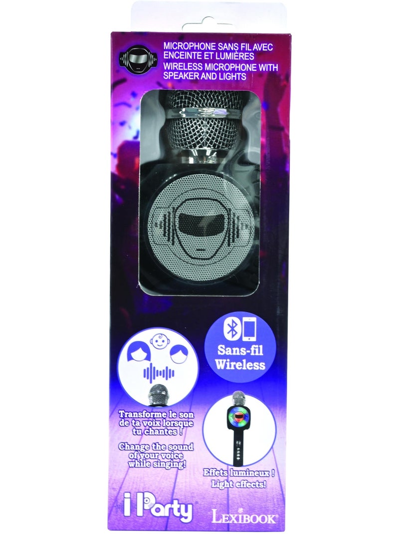Micro Karaok? Sans Fil iParty Enceinte Bluetooth Noir - Kiabi