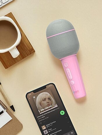 Micro Karaoké Bluetooth avec Effets de Voix, Mode Duo & Pochette - MOB