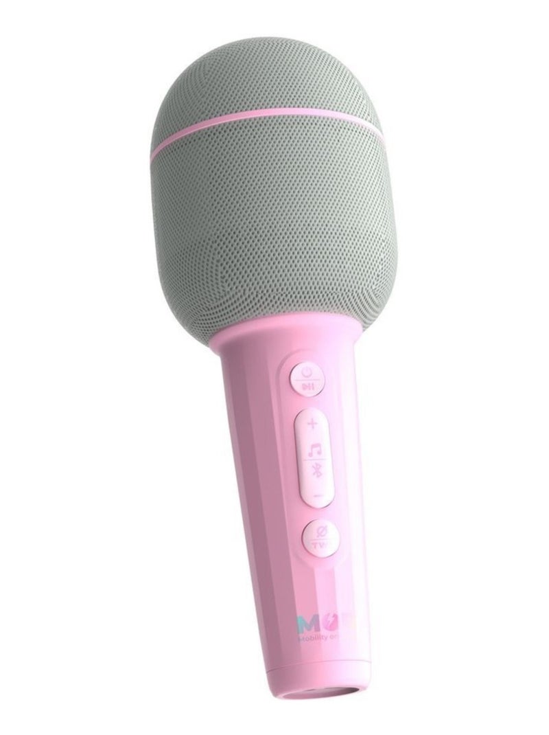 Micro Karaoké Bluetooth avec Effets de Voix, Mode Duo - MOB Gris Rose Gris - Kiabi