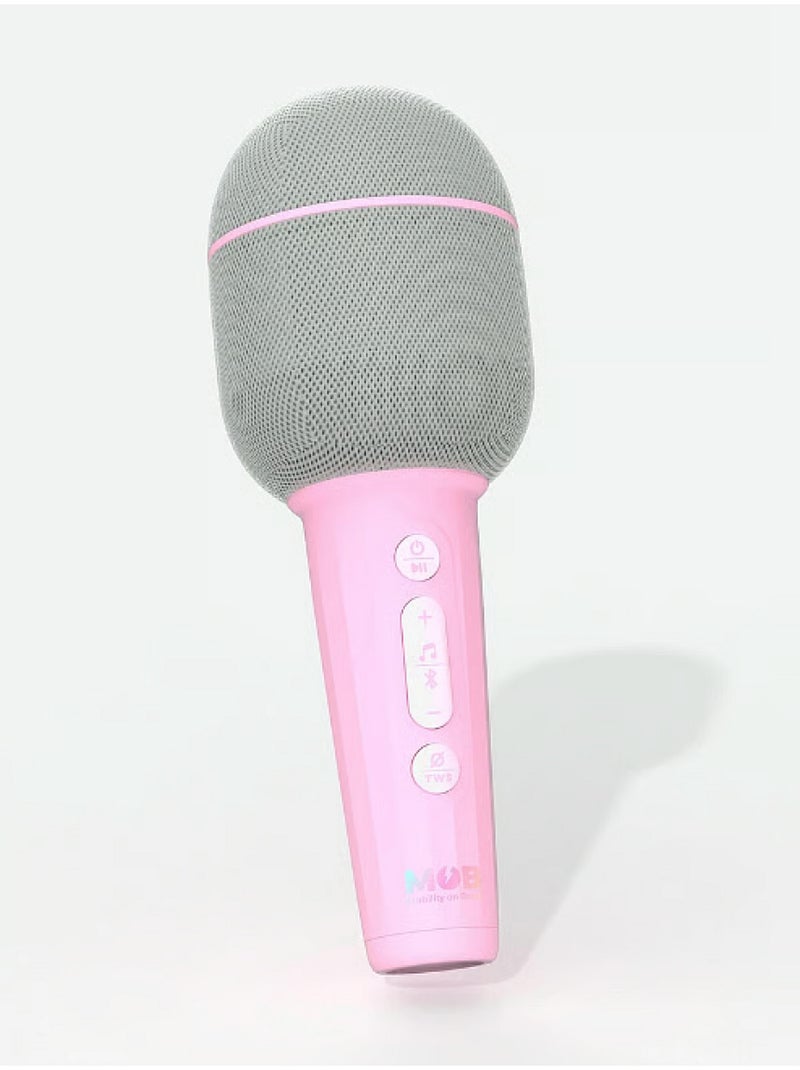 Micro Karaoké Bluetooth avec Effets de Voix, Mode Duo - MOB Gris Rose Gris - Kiabi