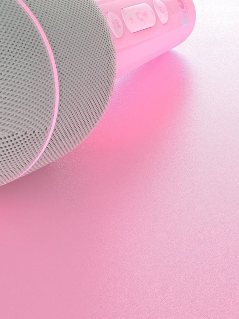 Micro Karaoké Bluetooth avec Effets de Voix, Mode Duo - MOB Gris Rose Gris - Kiabi