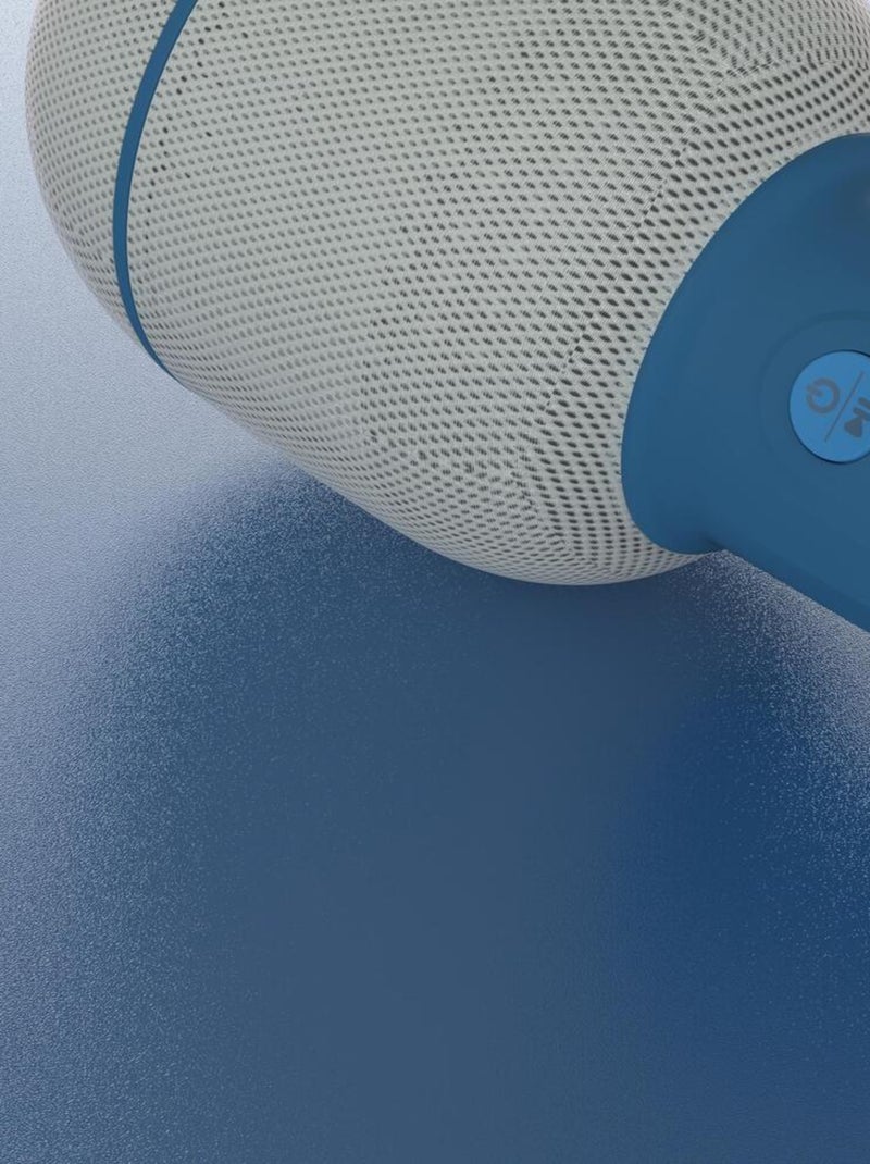 Micro Karaoké Bluetooth avec Effets de Voix, Mode Duo & Pochette - MOB Bleu Gris - Kiabi