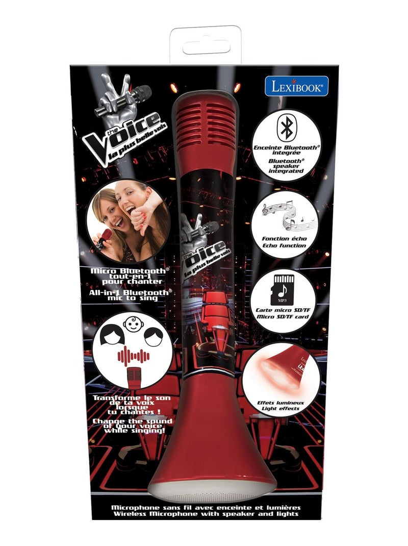 Micro Karaoké Sans Fil Avec Enceinte Bluetooth® Intégrée, Lumières Et Changement De Voix The Voice N/A - Kiabi