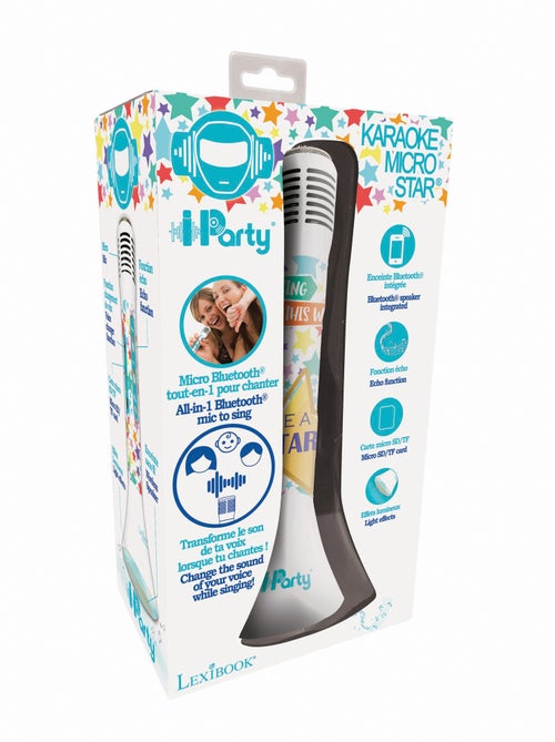 Micro Karaoké sans fil avec enceinte Bluetooth iParty - Kiabi