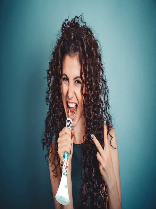 Micro Karaoké sans fil avec enceinte Bluetooth iParty - Kiabi