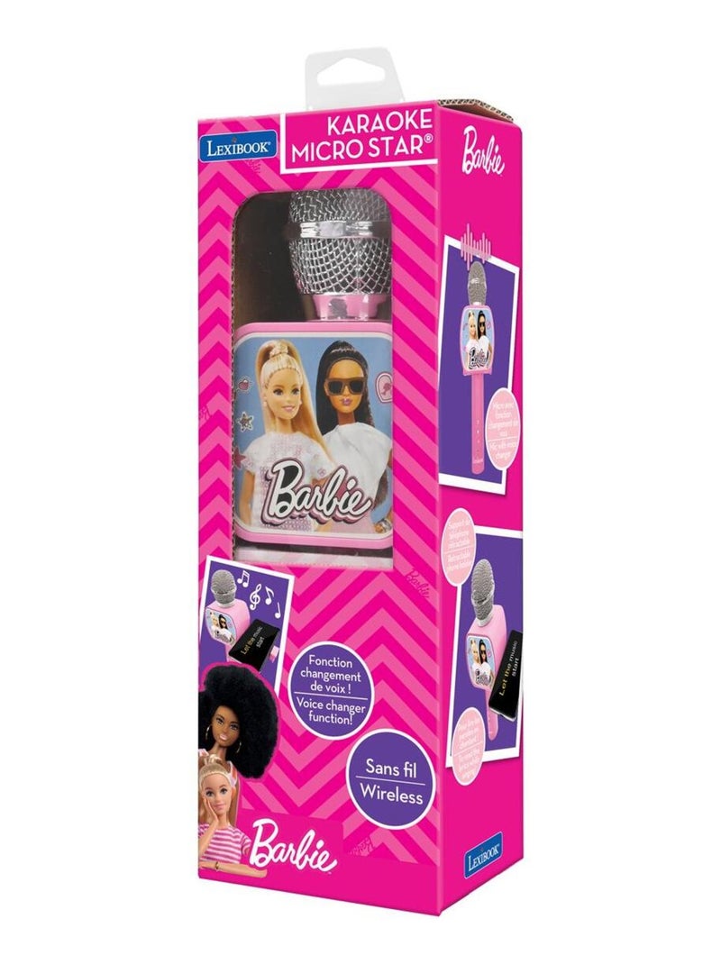 Micro Karaoké Sans Fil Barbie avec Enceinte Bluetooth Rose - Kiabi