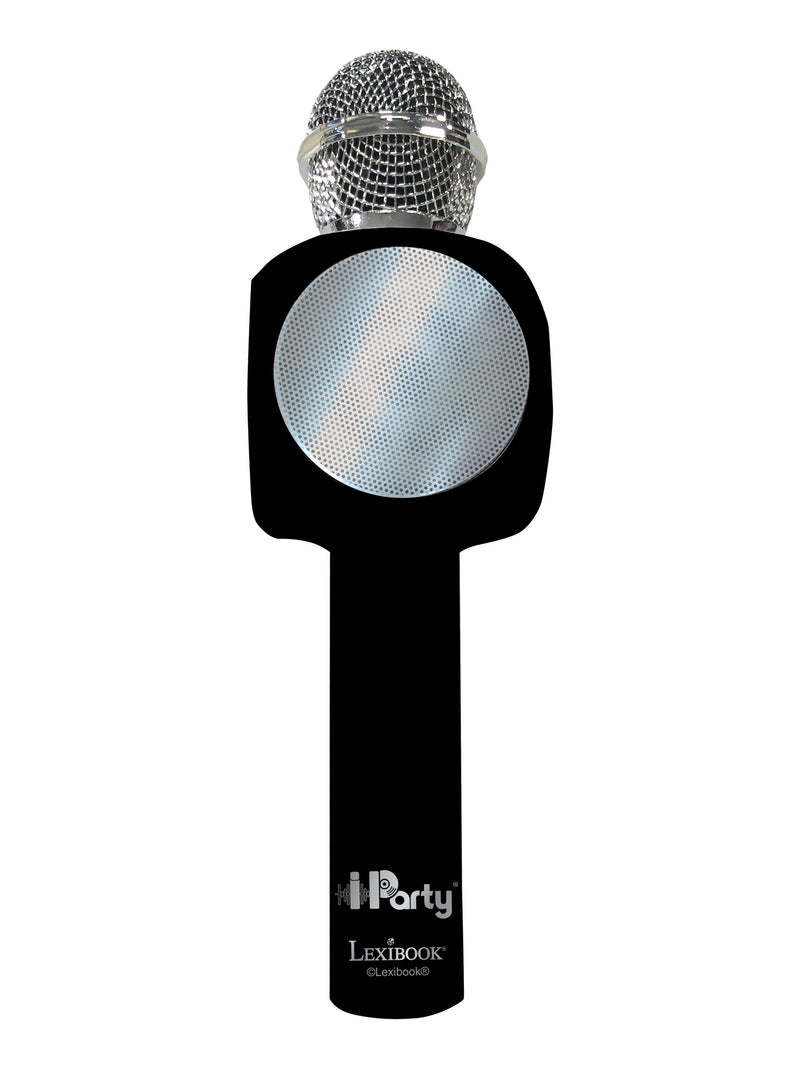 Micro Karaoké Sans Fil iParty Enceinte Bluetooth Noir - Kiabi