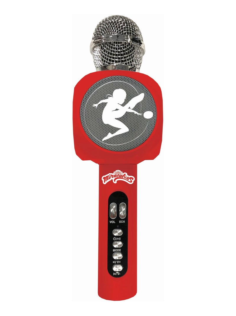 Micro Karaoké Sans Fil Miraculous Enceinte Bluetooth Rouge - Kiabi