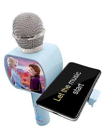 Micro Karaoké Sans Fil Reine des Neiges avec Enceinte Bluetooth