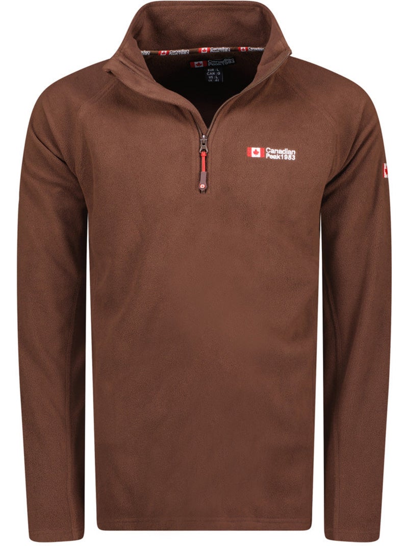 Micro-polaire col zippé tugeak – canadian peak Marron - Kiabi