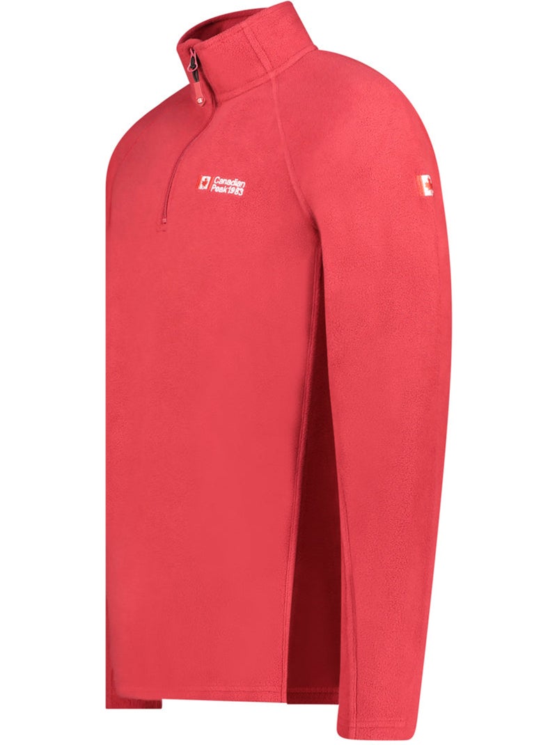 Micro-polaire col zippé tugeak – canadian peak Rouge - Kiabi