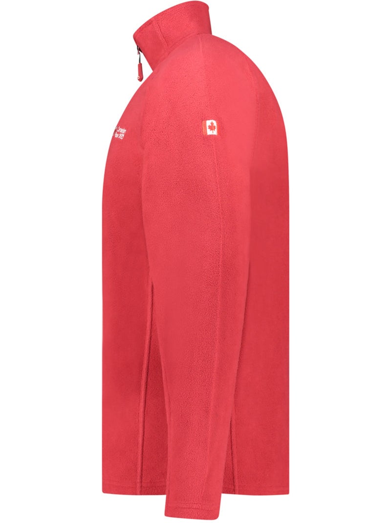Micro-polaire col zippé tugeak – canadian peak Rouge - Kiabi