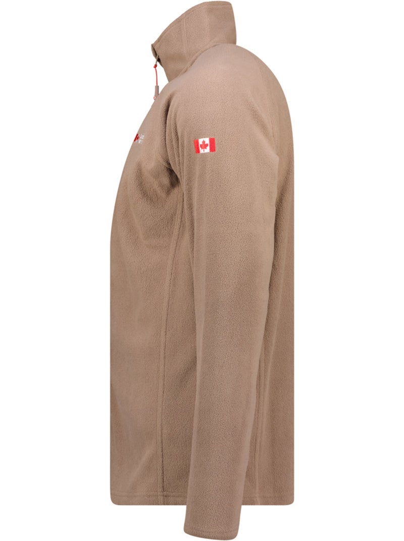 Micro-polaire col zippé tugeak – canadian peak Taupe - Kiabi