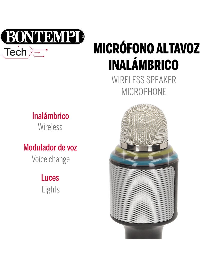 Microphone de karaoké sans fil avec haut-parleur et lumières bontempi N/A - Kiabi