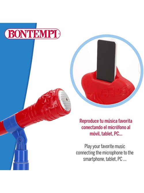 Microphone jouet sans fil pour enfants avec mélodies et lumières bontempi - Kiabi