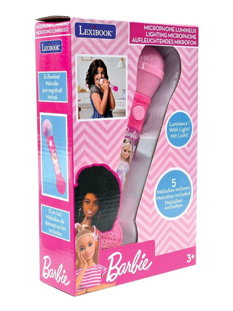 Microphone Lumineux avec Mélodies et Effets Sonores Barbie Rose - Kiabi