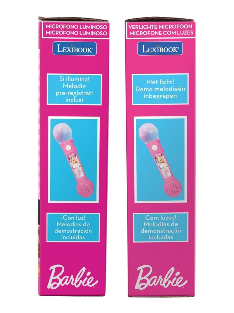 Microphone Lumineux avec Mélodies et Effets Sonores Barbie Rose - Kiabi