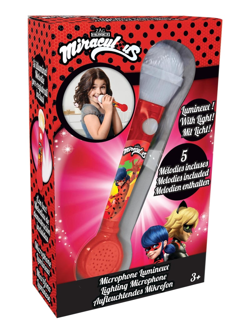 Microphone Lumineux avec Mélodies et Effets Sonores Miraculous N/A - Kiabi