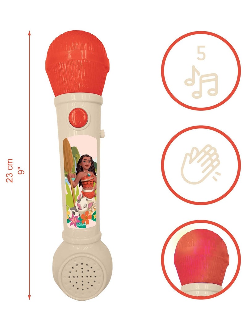 Microphone Lumineux avec Mélodies et Effets Sonores Vaiana Blanc - Kiabi