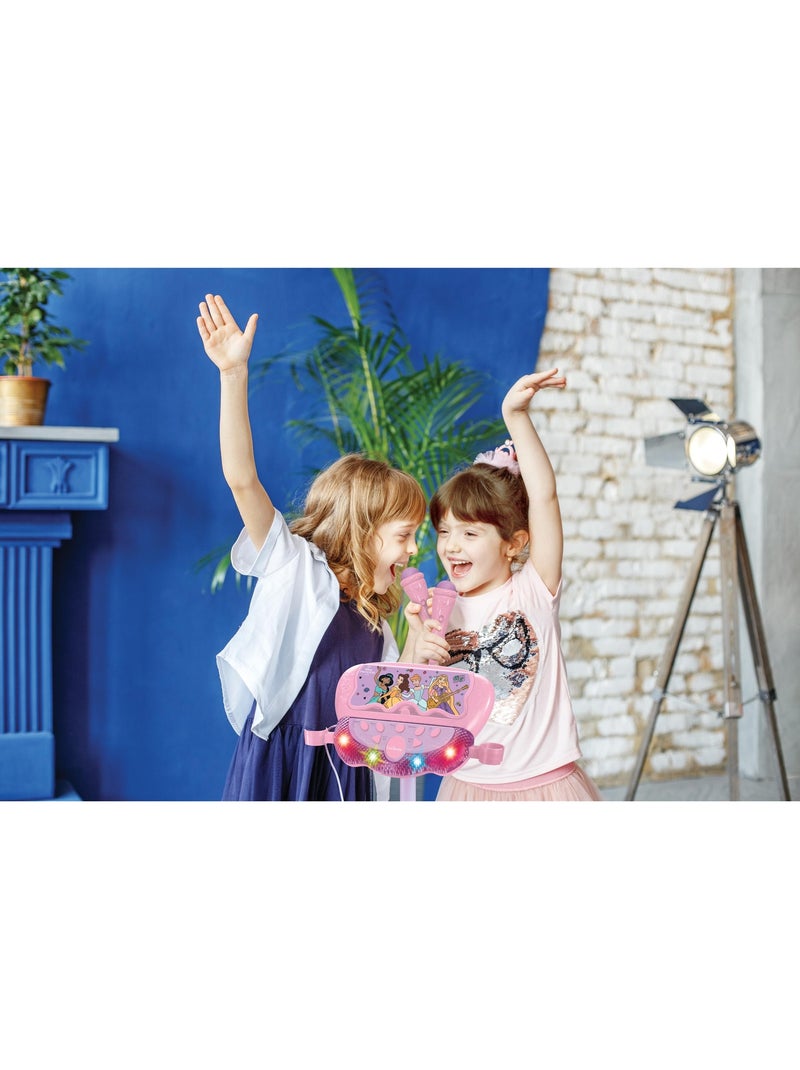 Microphone lumineux disney princesses avec 2 micros et effets vocaux Rose - Kiabi