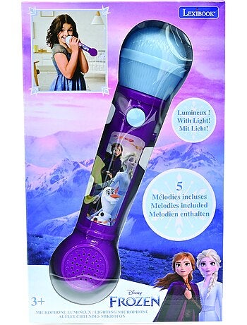 Microphone lumineux reines des neiges