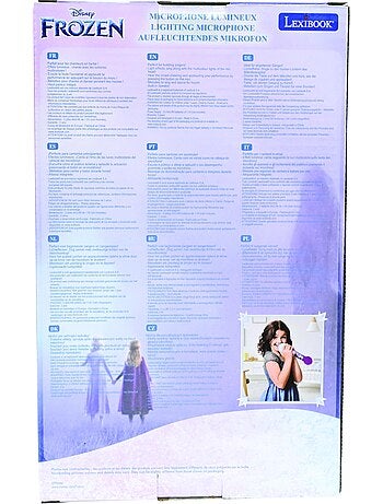 Microphone lumineux reines des neiges