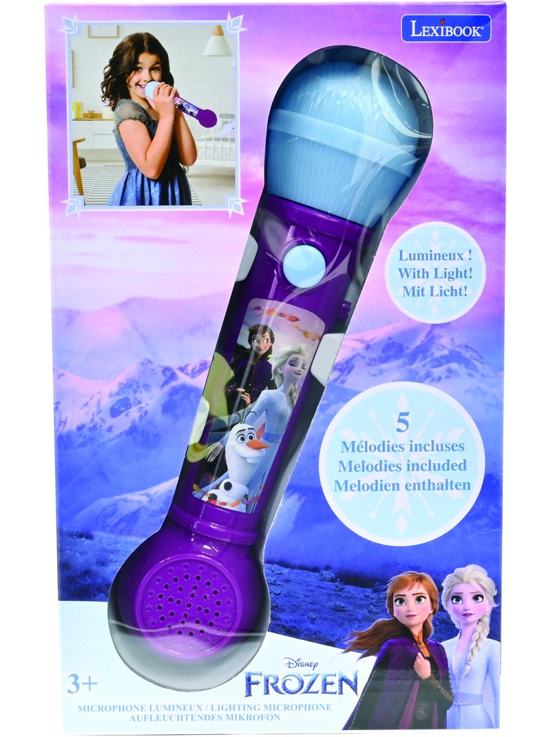 Microphone lumineux reines des neiges Violet - Kiabi