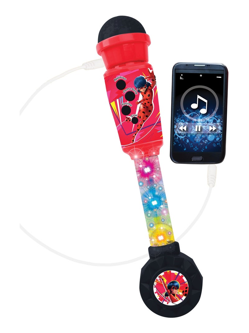 Microphone Miraculous avec tube lumineux et enceinte Rouge - Kiabi