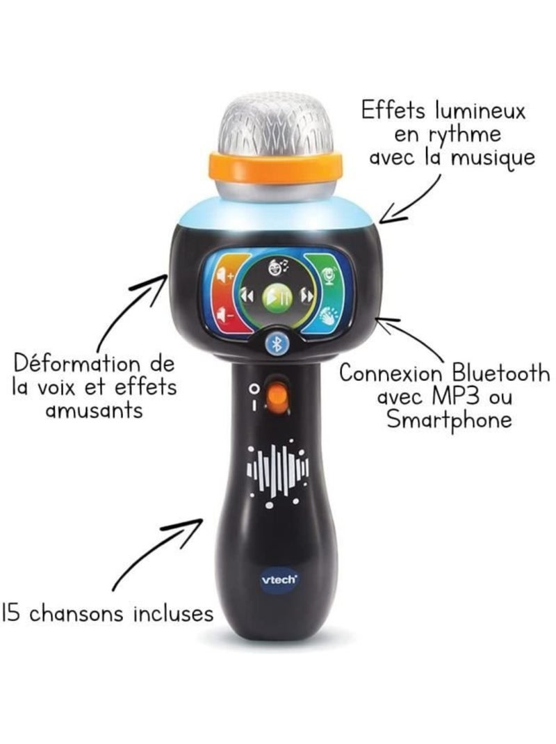 Microphone pour enfant - vtech - super micro magic'fun - bluetooth et effets sonores Noir - Kiabi