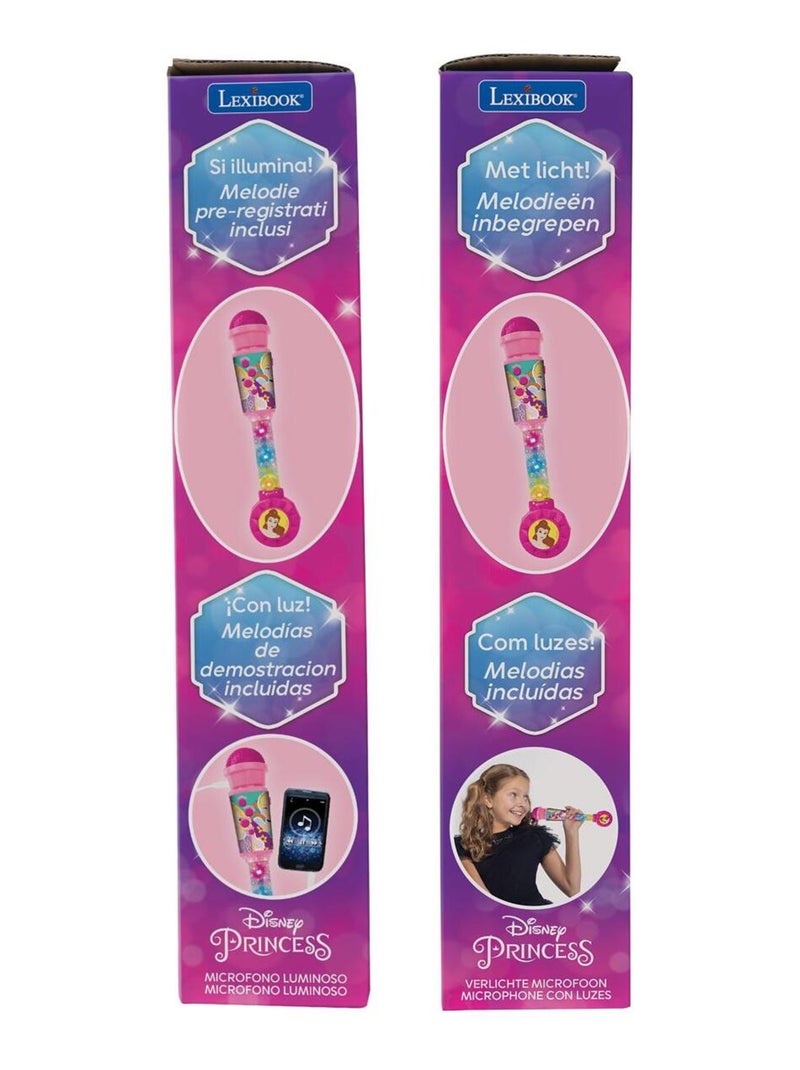 Microphone Princesse Disney avec tube lumineux et enceinte Rose - Kiabi