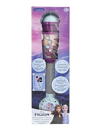 Microphone Reine des Neiges avec tube lumineux et enceinte