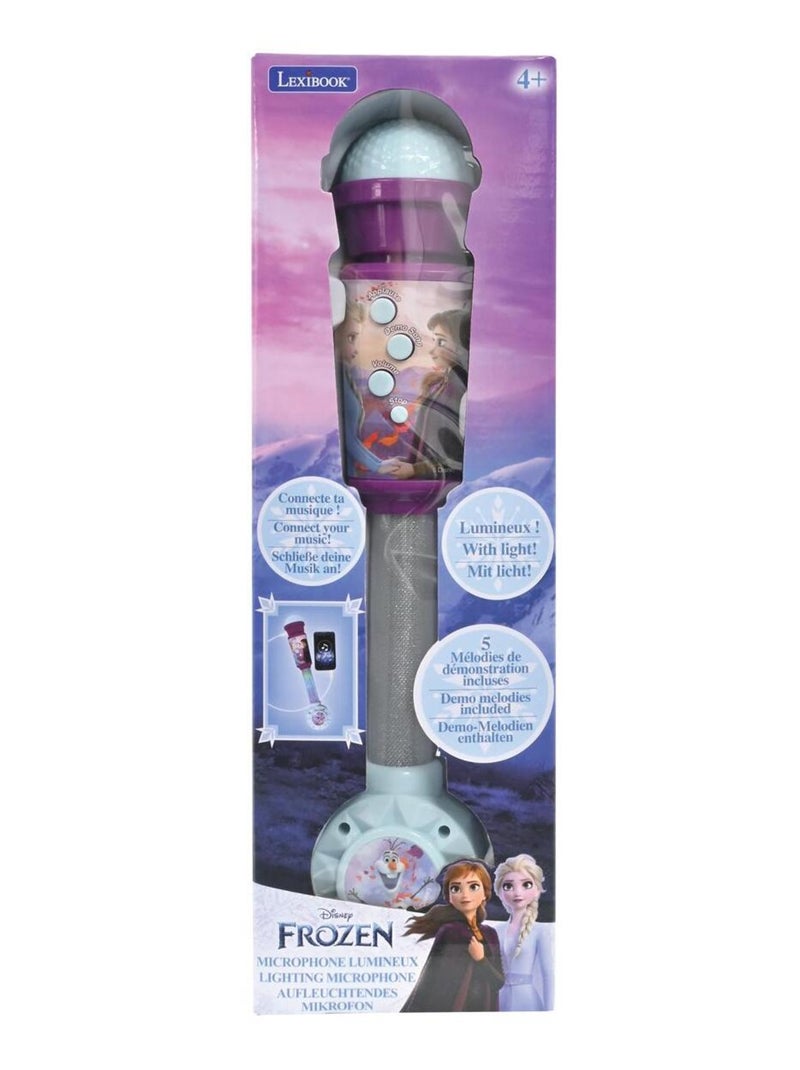 Microphone Reine des Neiges avec tube lumineux et enceinte Bleu - Kiabi