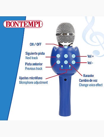 Microphone sans fil pour enfants avec haut-parleur bontempi