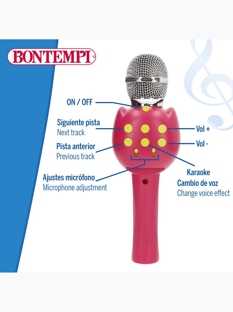 Microphone sans fil rose pour enfants avec haut-parleur bontempi N/A - Kiabi