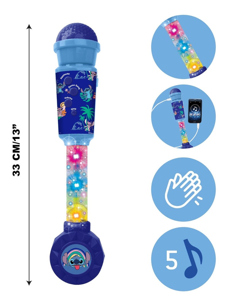 Microphone stitch avec tube lumineux et enceinte Bleu - Kiabi