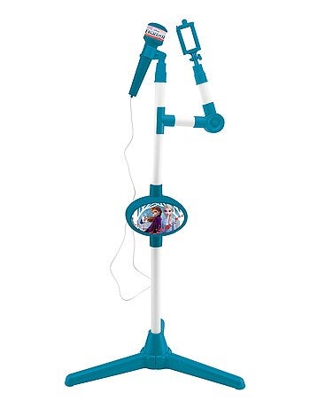 Microphone sur pied lumineux Reine des Neiges