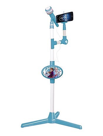 Microphone sur pied lumineux Reine des Neiges