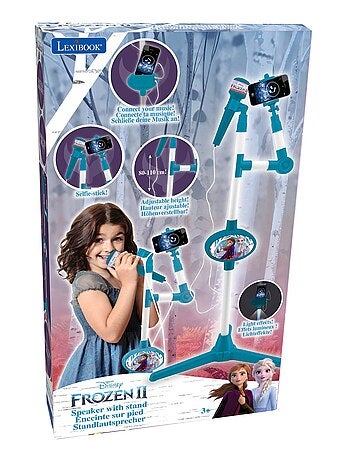 Microphone sur pied lumineux Reine des Neiges