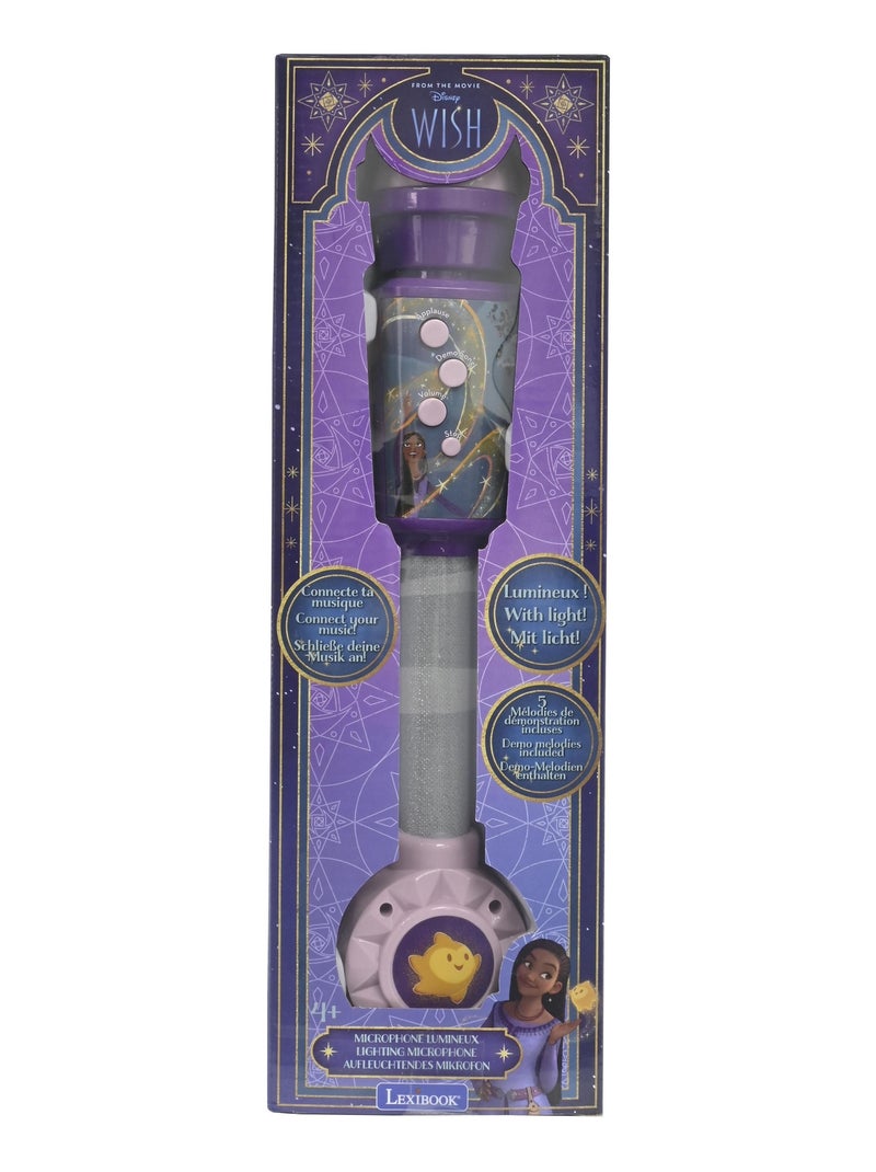 Microphone Wish avec tube lumineux et enceinte Violet - Kiabi