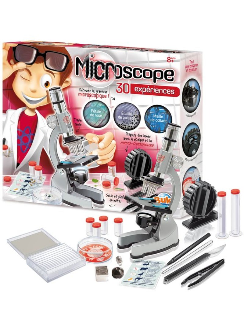 Microscope 30 expériences Gris - Kiabi