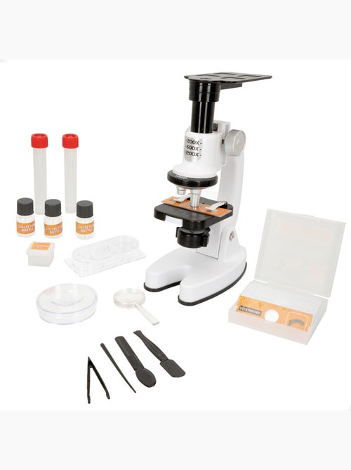 Microscope jouet avec lumière led et support pour téléphone portable smart theory - Kiabi Microscope jouet avec lumière led et support pour téléphone portable smart theory - Kiabi