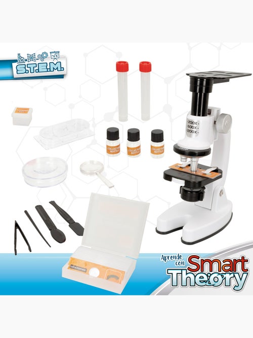 Microscope jouet avec lumière led et support pour téléphone portable smart theory - Kiabi Microscope jouet avec lumière led et support pour téléphone portable smart theory - Kiabi
