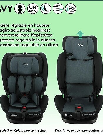 Siège auto bébé ISOFIX groupe 1/2/3 (9-36 kg) IRIS gris - Gris - Kiabi -  119.99€